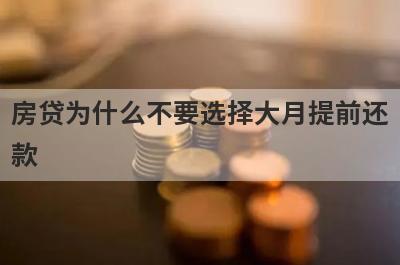 房贷为什么不要选择大月提前还
款
