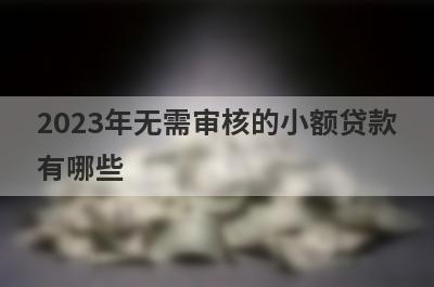 2023年无需审核的小额贷款有哪些?盘点5个不需要审核的小额借贷平台