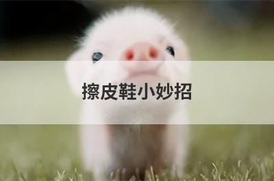 擦皮鞋小妙招
