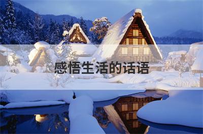 感悟生活的话语