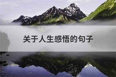 关于人生感悟的句子 关于人生感悟的句子简短