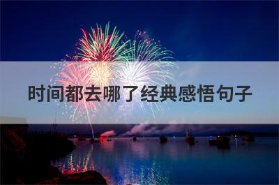时间都去哪了经典感悟句子