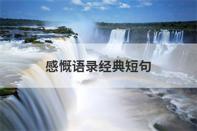 感慨语录经典短句