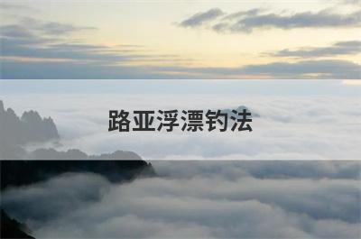路亚浮漂钓法 路亚竿浮漂钓法