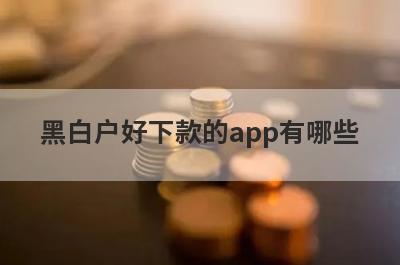黑白户好下款的app有哪些