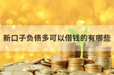 新口子负债多可以借钱的有哪些？整理5个负债多必下款平台