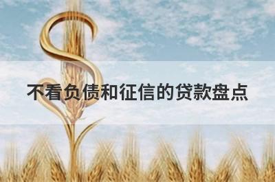 不看负债和征信的贷款盘点，五大借款最容易下款的平台