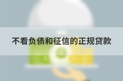 不看负债和征信的正规贷款 独家盘点5个不看征信不看负债的大额贷款2024