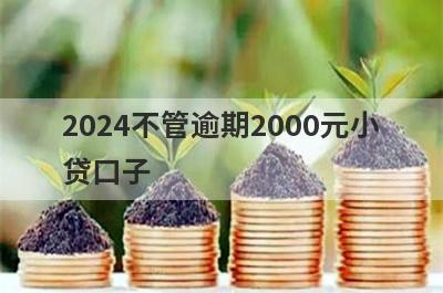 2024不管逾期2000元小贷口子，分享5个不管逾期容易通过的平台
