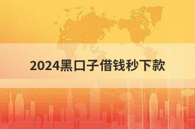 2024黑口子借钱秒下款 小额必下款的网贷口子