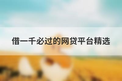借一千必过的网贷平台精选 这些口子app无回访秒到账