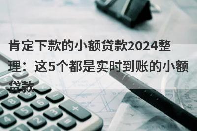 肯定下款的小额贷款2024整理：这5个都是实时到账的小额贷款