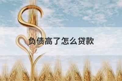 负债高了怎么贷款 参考一下这几种方法