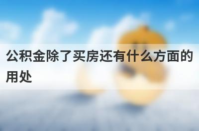 公积金除了买房还有什么方面的
用处
