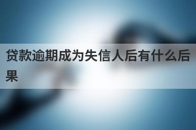 贷款逾期成为失信人后有什么后果 