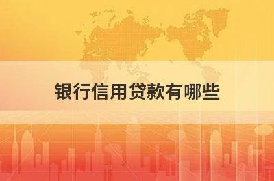 银行信用贷款有哪些