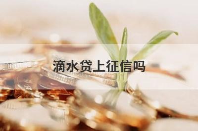 滴水贷上征信吗?