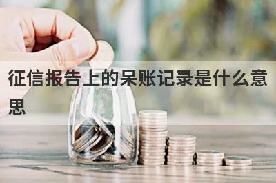 征信报告上的呆账记录是什么意思 