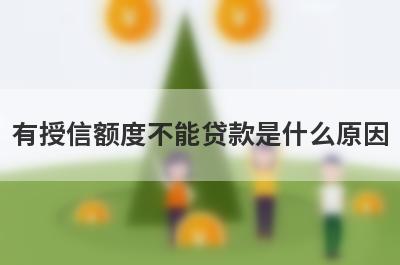 有授信额度不能贷款是什么原因 一般有这几点原因