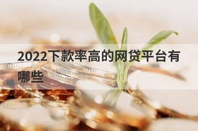 2022下款率高的网贷平台有哪些?这几个平台比较好下款