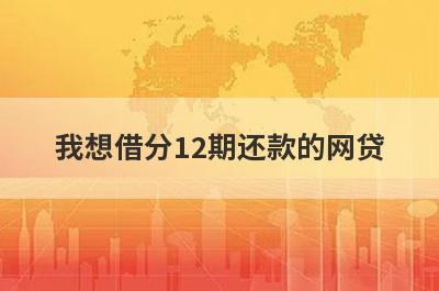 我想借分12期还款的网贷 有没有能分12期的正规网贷 ?