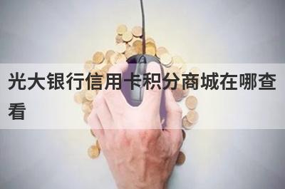 光大银行信用卡积分商城在哪查看?