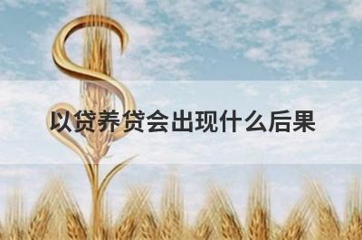 以贷养贷会出现什么后果 这几点影响很严重