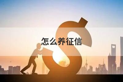 怎么养征信?5点教你养成完美征信