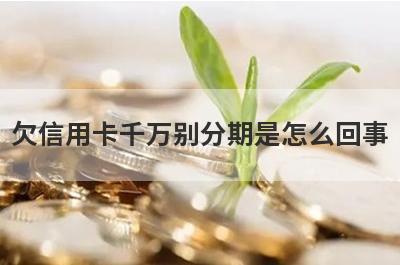 欠信用卡千万别分期是怎么回事