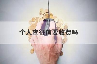 个人查征信要收费吗 