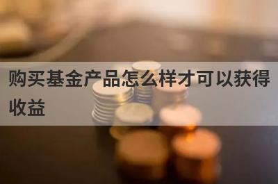购买基金产品怎么样才可以获得
收益
