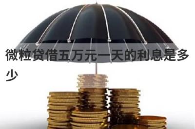 微粒贷借五万元一天的利息是多少?