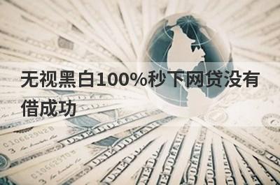 无视黑白100%秒下网贷没有借成功,2022年有无视黑白的借款吗？