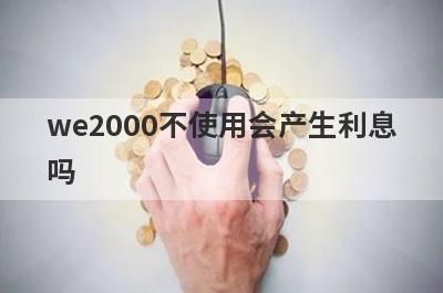 we2000不使用会产生利息吗?