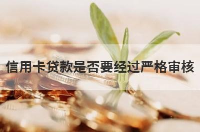 信用卡贷款是否要经过严格审核?