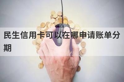 民生信用卡可以在哪申请账单分
期
