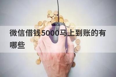 微信借钱5000马上到账的有哪些?微信快速借钱5000的平台