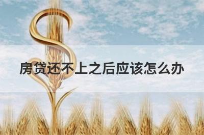 房贷还不上之后应该怎么办 有什么好的解决办法