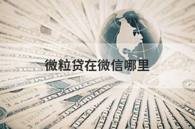 微粒贷在微信哪里?微粒贷在微信的哪里可以找到