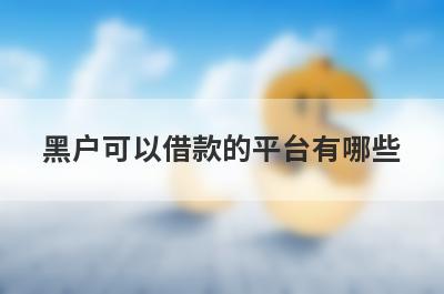 黑户可以借款的平台有哪些？这些审核必过的贷款pp2022征信烂了也下款