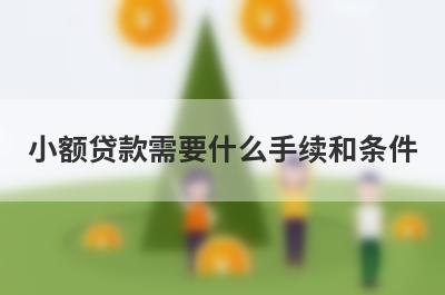 小额贷款需要什么手续和条件