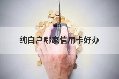 纯白户哪家信用卡好办,这几家白户好办理
