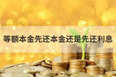 等额本金先还本金还是先还利息?