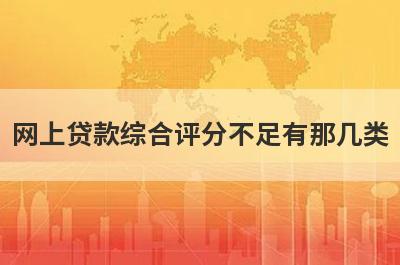 网上贷款综合评分不足有那几类?