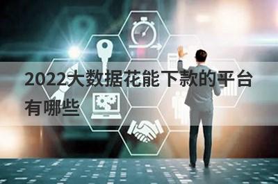 2022大数据花能下款的平台有哪些?这几个平台门槛低下款率高