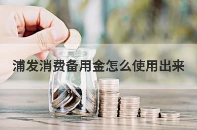 浦发消费备用金怎么使用出来?