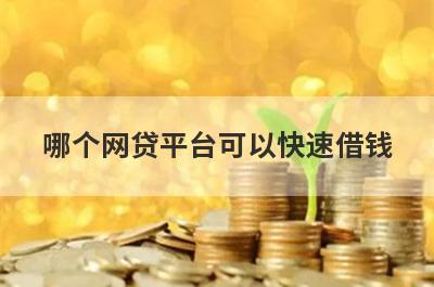 哪个网贷平台可以快速借钱?