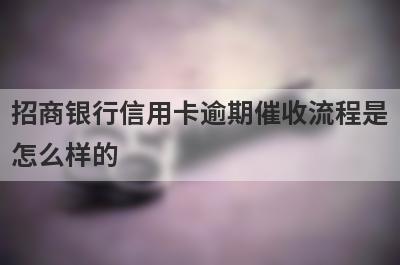 招商银行信用卡逾期催收流程是怎么样的?