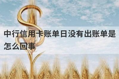 中行信用卡账单日没有出账单是怎么回事 