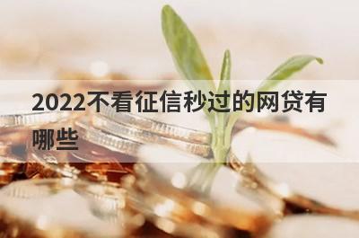 2022不看征信秒过的网贷有哪些?这几个平台下款快